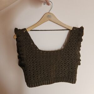 Handmade Crochet Brown Top